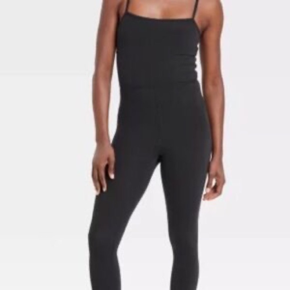 NEW SIZES All In Motion Luxe Everyday Soft Full Length Black Active Bodysuit NWT - Picture 2 of 12
